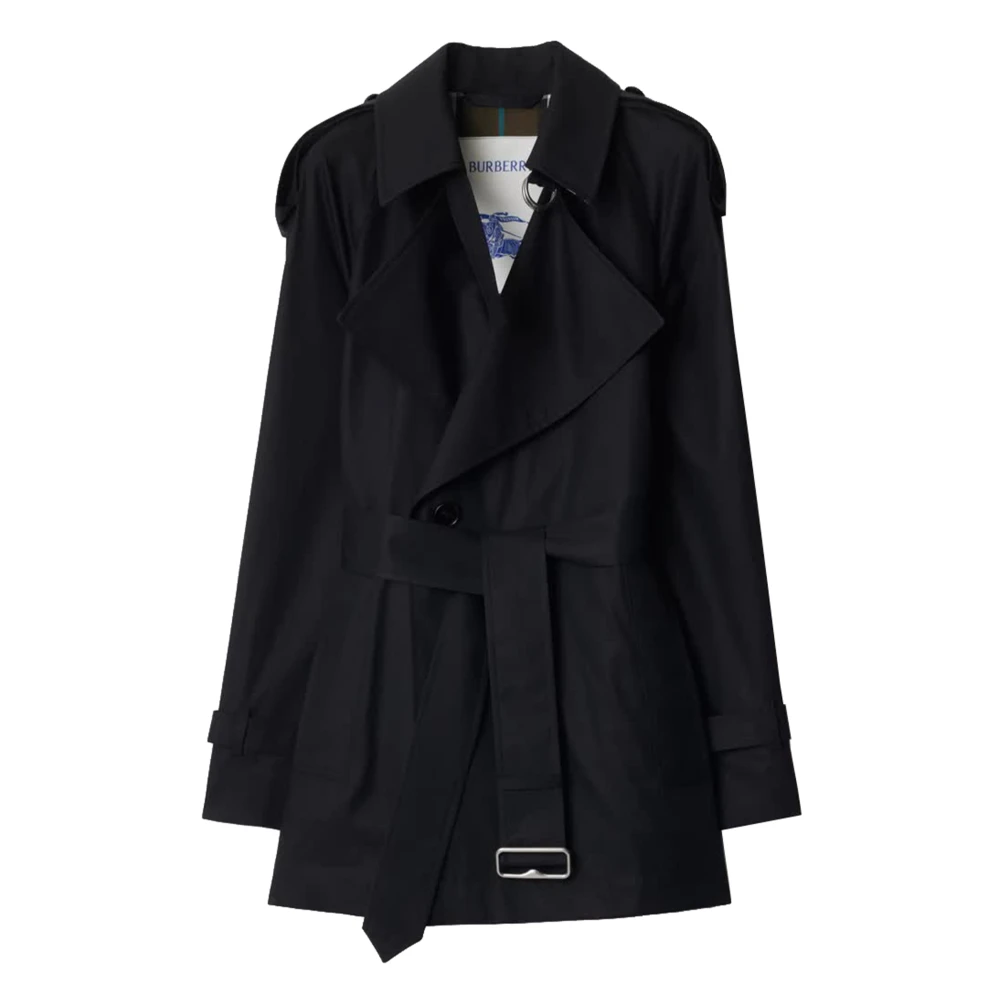 Burberry Women's Black Stylish Trench Coat - Trench Coats - S - Coats