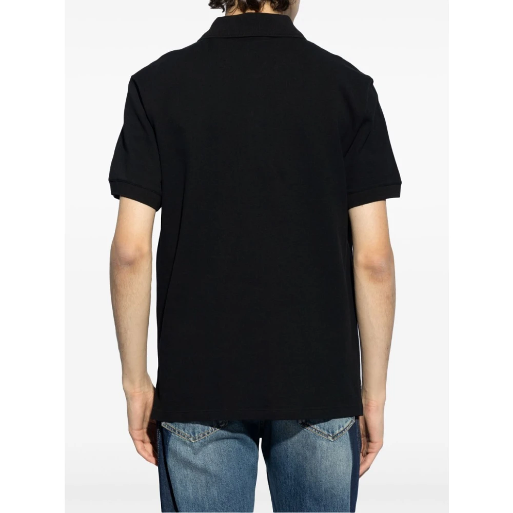 alexander mcqueen Logo Print Zwarte Polo Shirt Black Heren
