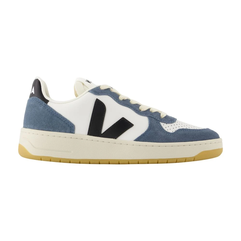 Veja Witte Leren Sneakers Klassieke Stijl Dames Schoenen Veelkleurig Multicolor