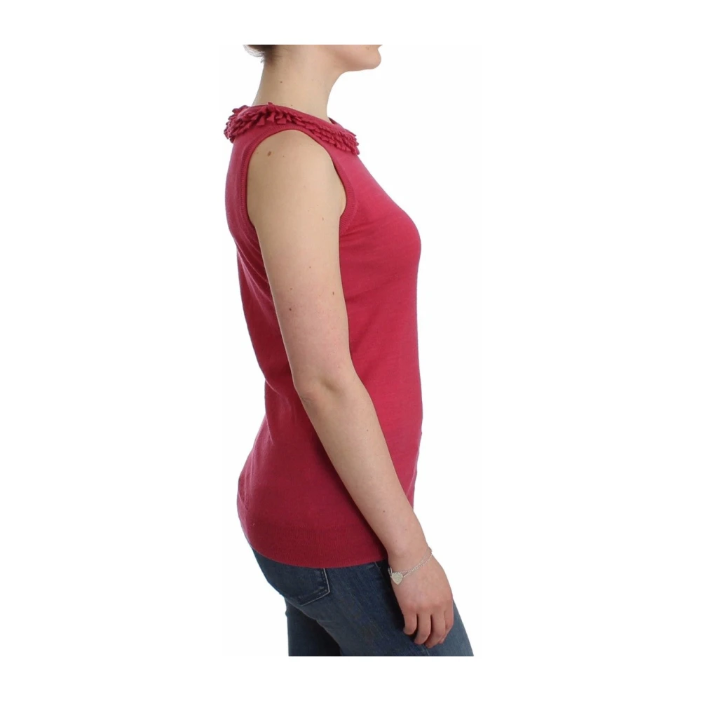 John Galliano Roze Gebreide Top Pink Dames