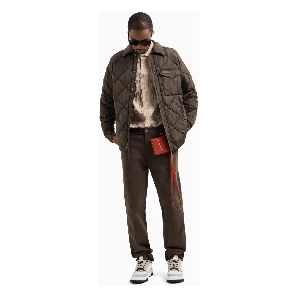 Armani Exchange Stijlvolle Jas Brown Heren