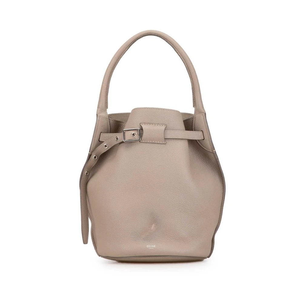 Celine Vintage Women's Brown Pre-Owned Leather Big Bag Bucket