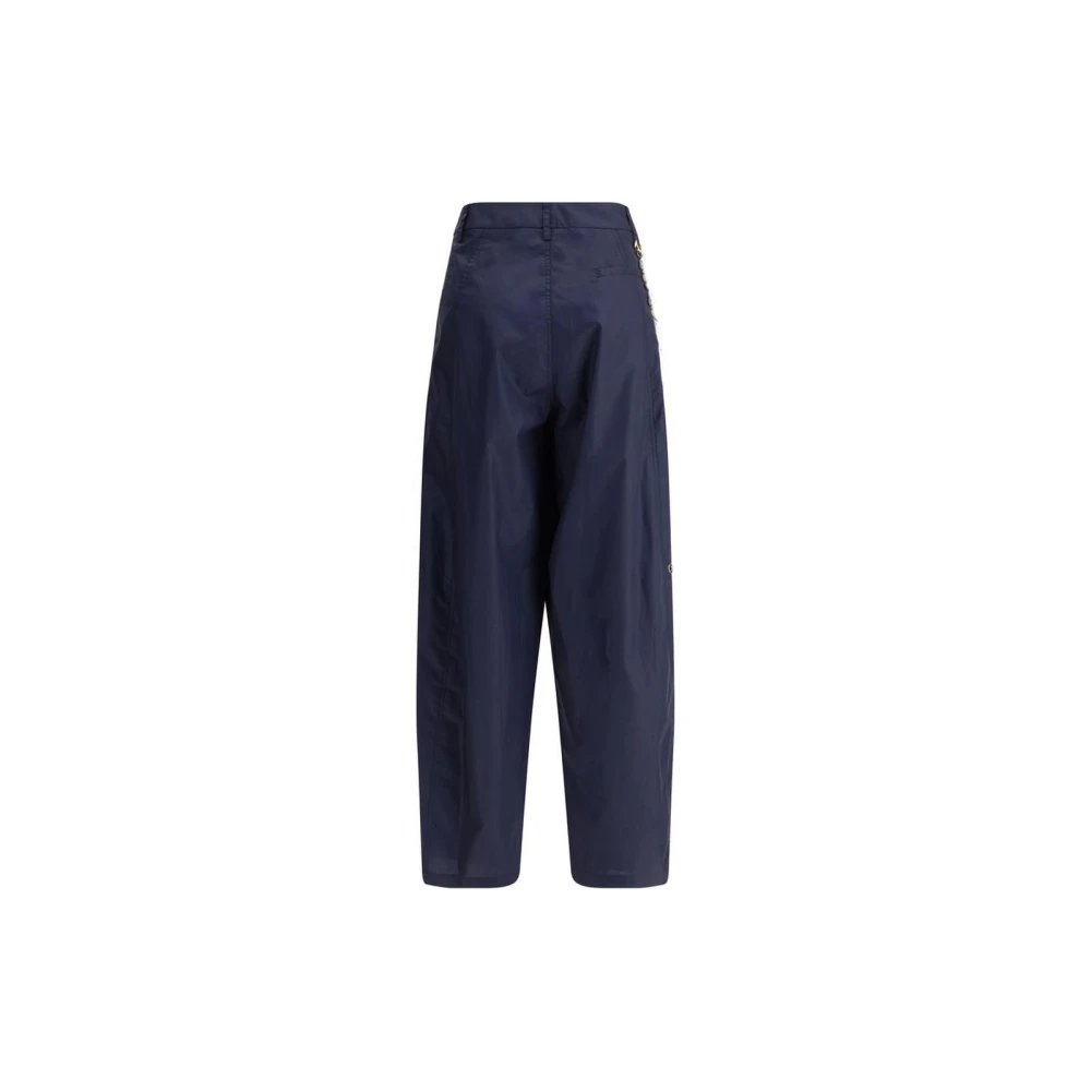 Darkpark Parelketting Wijde Pijp Broek Blue Dames