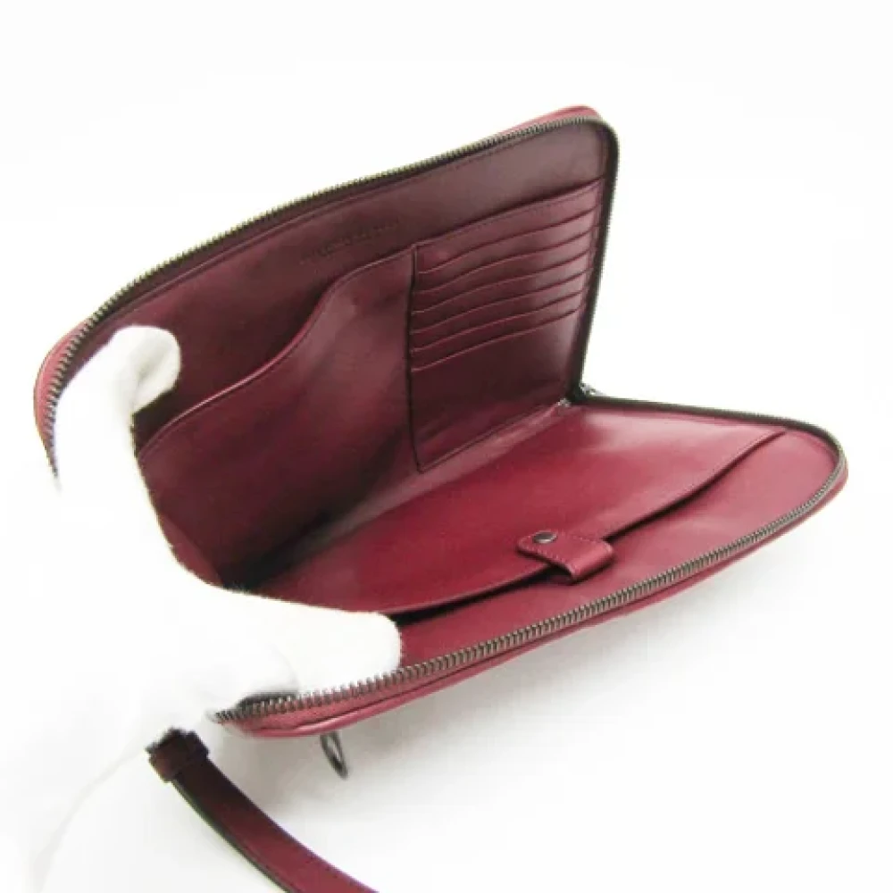 Bottega Veneta Vintage Pre-owned Leather clutches Pink Dames
