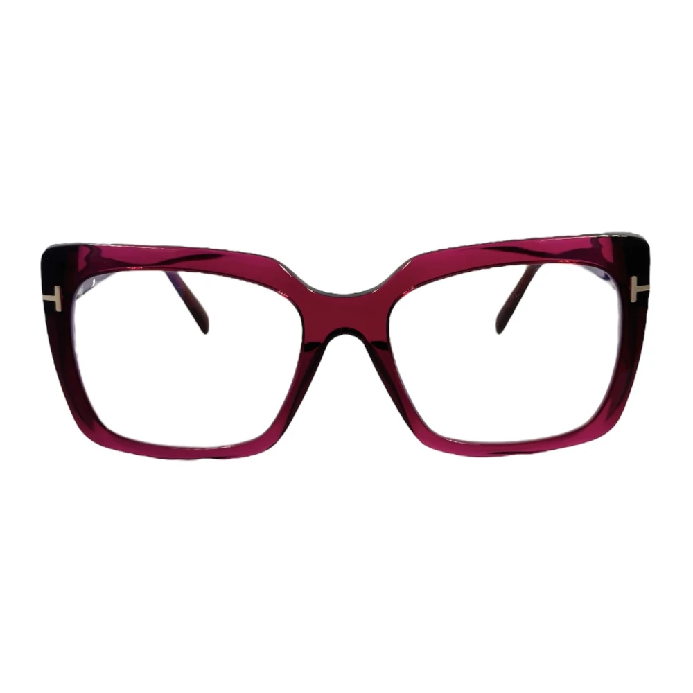 Tom Ford Vlinder Vierkante Zonnebril Bourgondië Acetaat Pink Dames