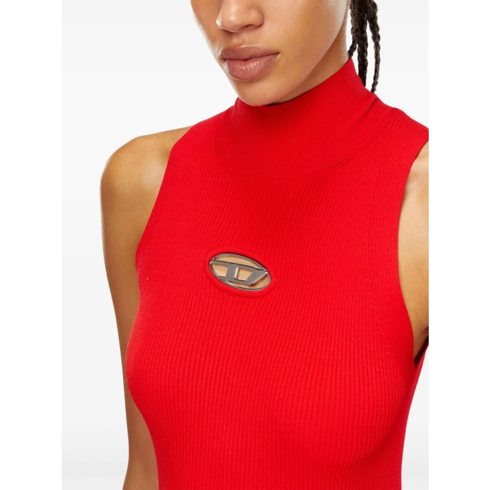 Diesel Korte Mouw Casual Shirt Red Dames