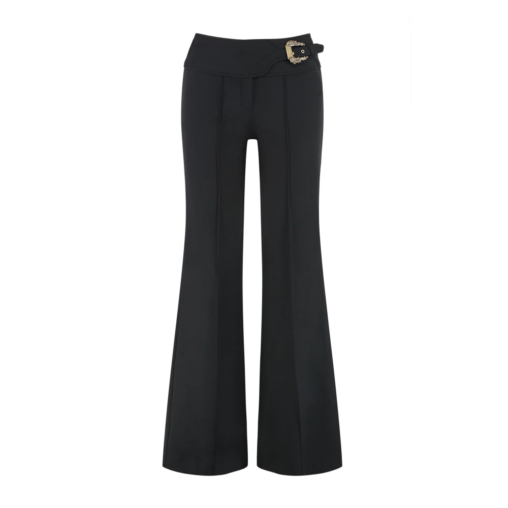 Versace Jeans Couture Women's Black Wide Trousers, S, High-Waist Wide-Leg Trousers