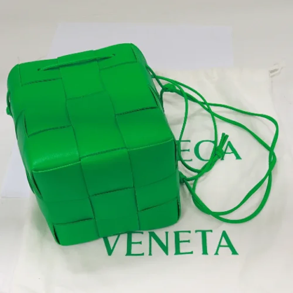 Bottega Veneta Vintage Pre-owned Leather crossbody-bags Green Dames