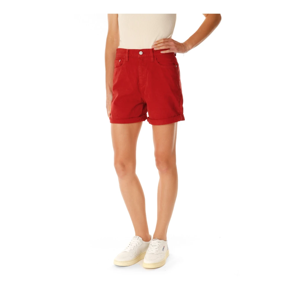 ARMEDANGELS Hoge Taille Denim Shorts Red Dames