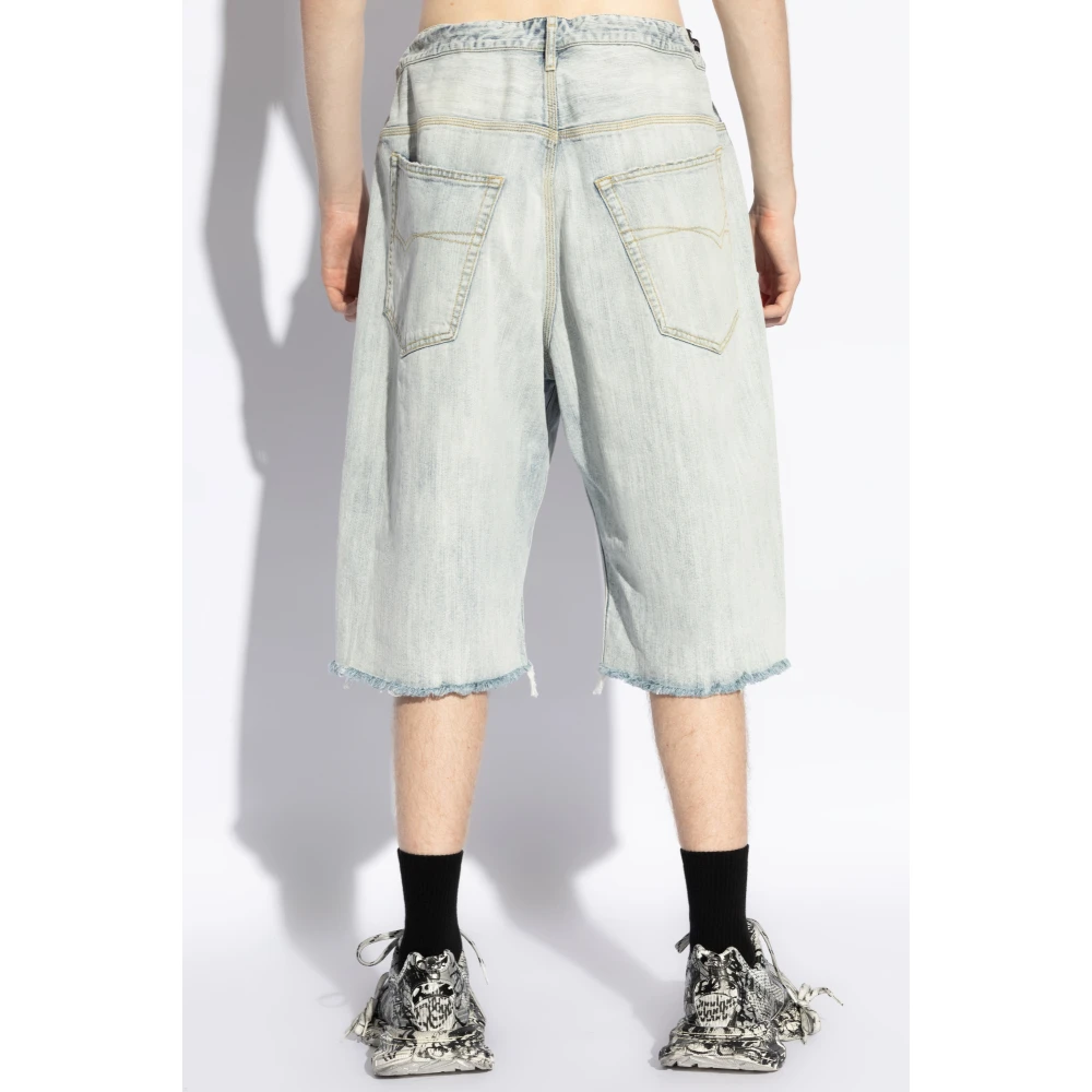 Balenciaga Denim Bermuda Shorts Blue Heren