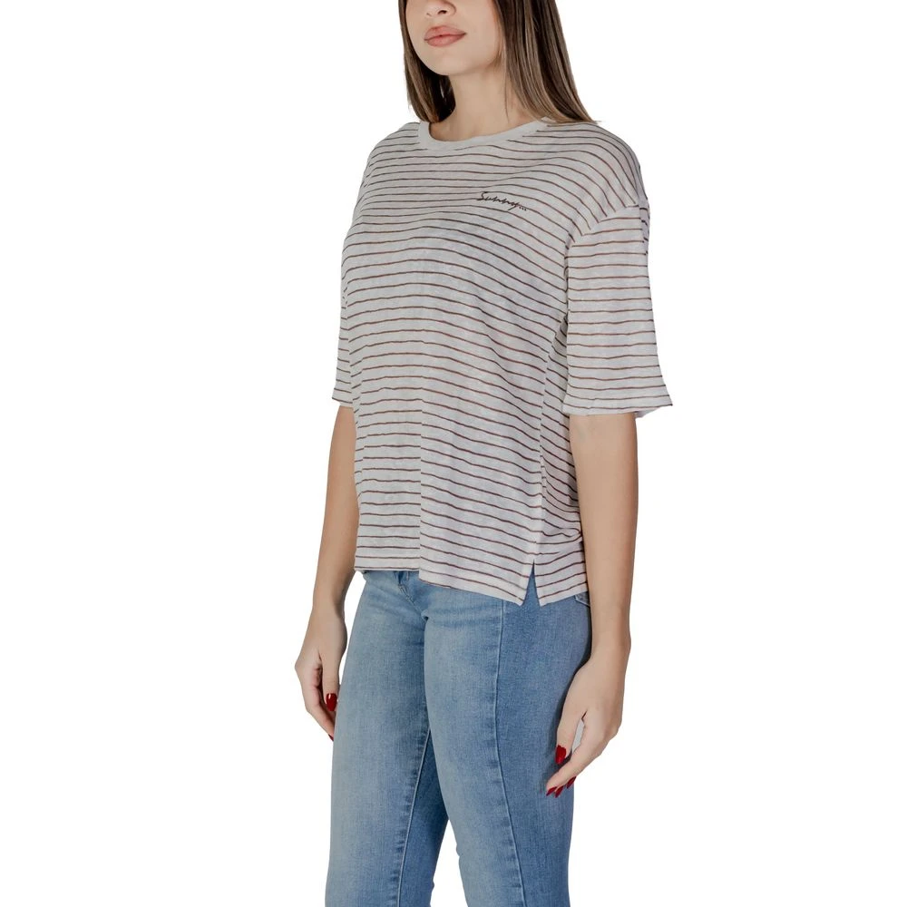b.Young Bruine Dames T-shirt & Canvas Top Brown Dames