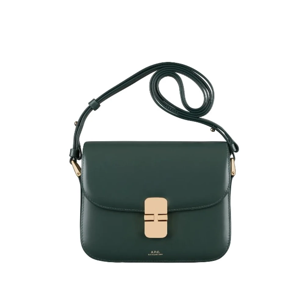 A.p.c. Groene Grace Schoudertas met Gouden Details Green Dames