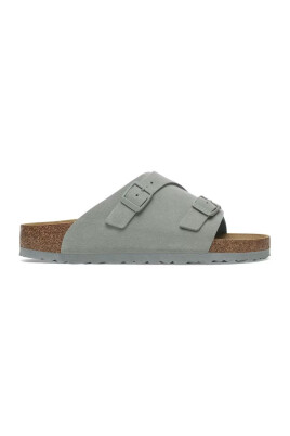 green-suede-double-buckle-sandals
