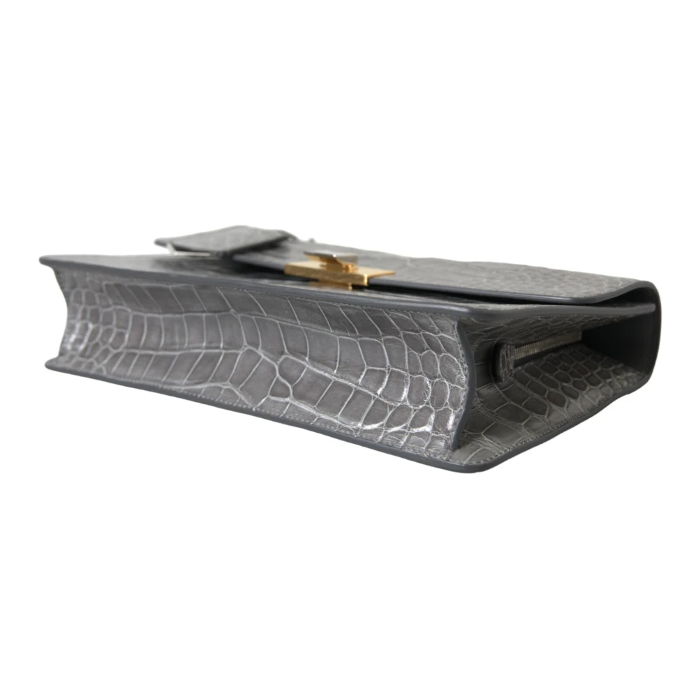 Balenciaga Exquise Alligatorleren Schoudertas Gray Dames