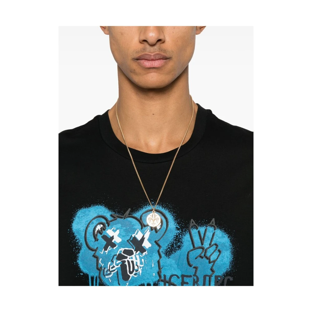 Iceberg Zwart Logo Print Crew Neck T-shirt Black Heren