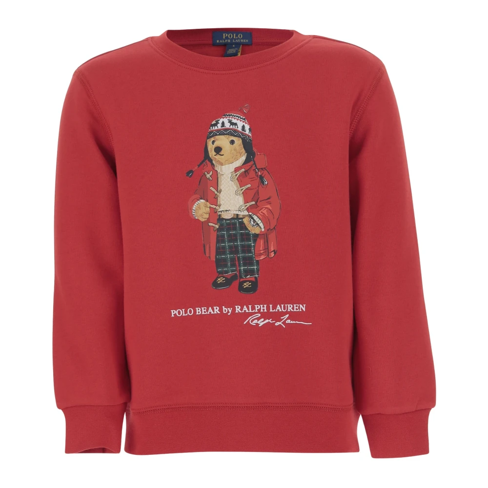 Polo Ralph Lauren Bomullsblandning Polo Bear Sweatshirt Red, Pojke