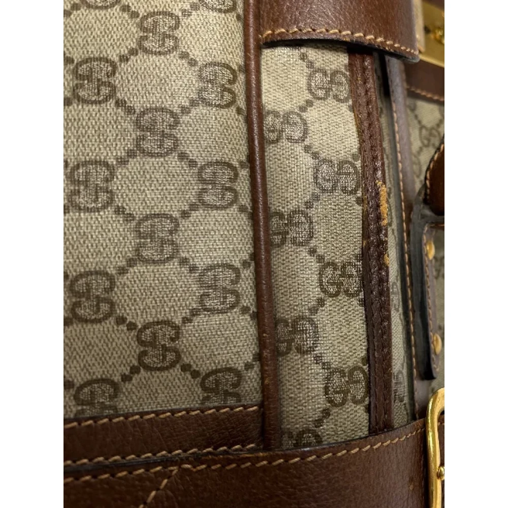 Gucci Vintage Pre-owned Canvas travel-bags Brown Dames