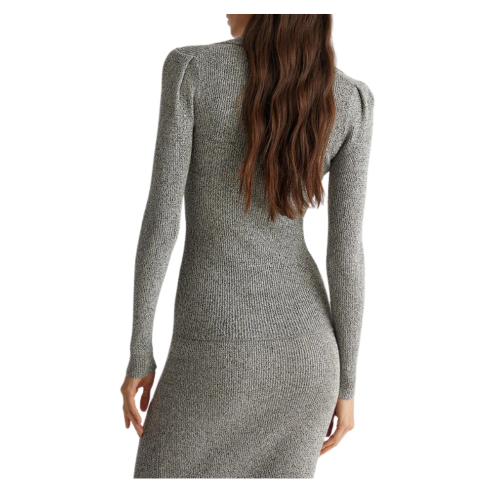Liu Jo Grijze Trui met Lurex Detail Gray Dames