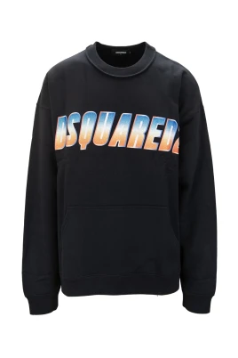 Herr Pullover Sweatshirt med Glitter Print