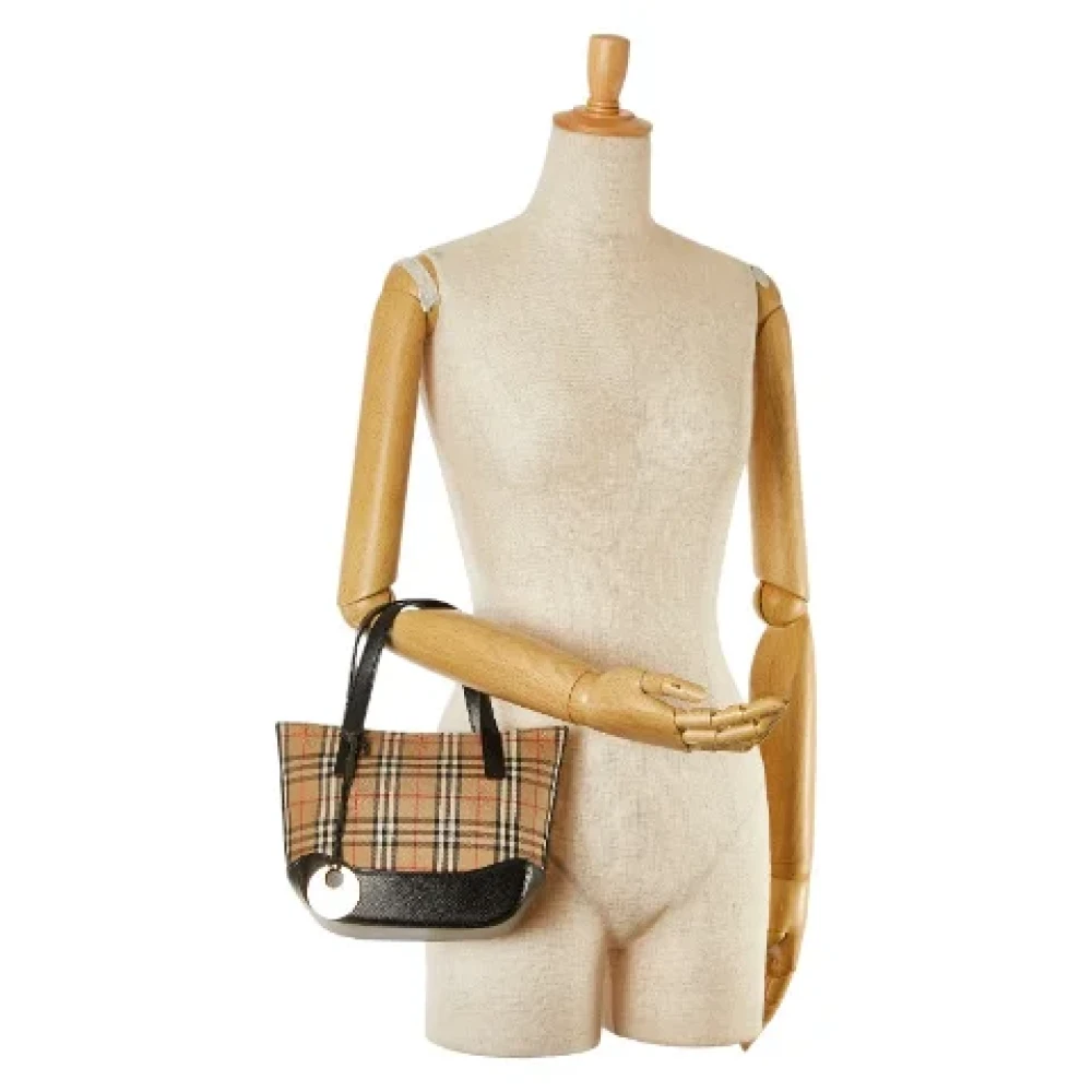 Burberry Vintage Pre-owned Canvas handbags Beige Dames