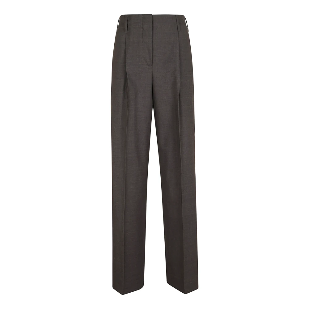 P.a.r.o.s.h. Bruine Stretch Wollen Broek Brown Dames
