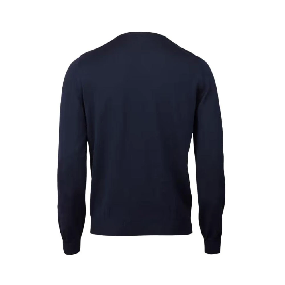 Stenströms Merino Crew Neck Sweater Blue Heren