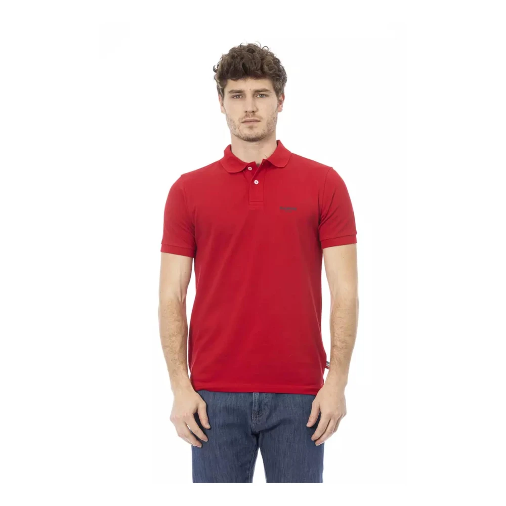 Baldinini Geborduurde Polo Shirt Red Heren