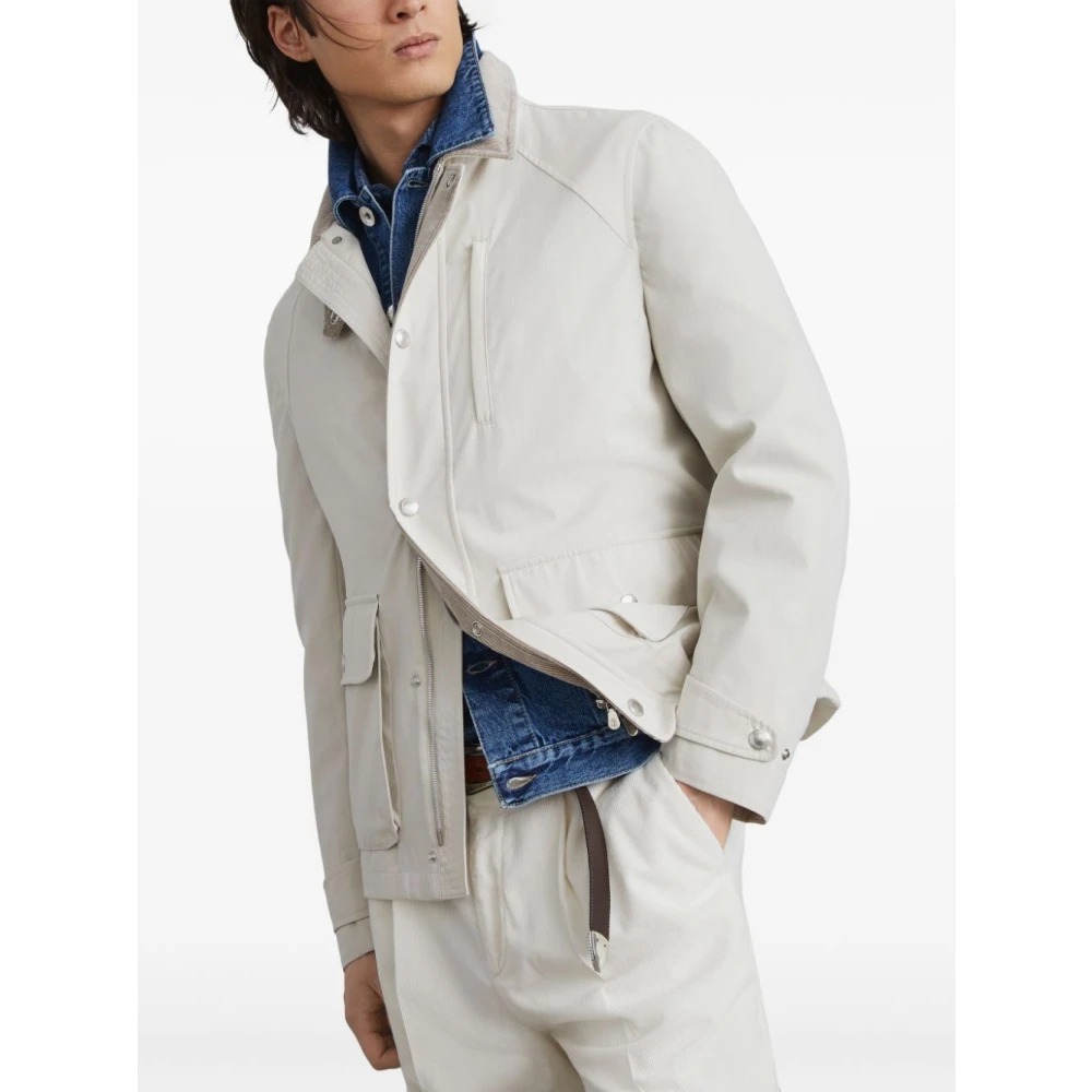 BRUNELLO CUCINELLI Luxe Wollen Jassen White Heren