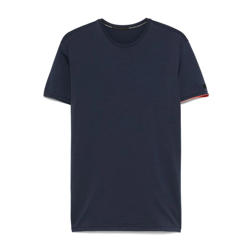 RRD Blauw Crew Neck T-shirt met Contrasterende Trim Blue Heren