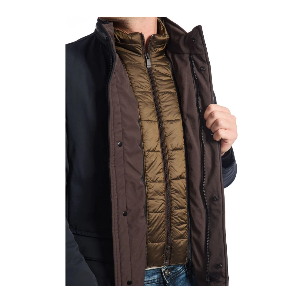 Baldinini Dubbelbreasted jas met afneembare vest Blue Heren