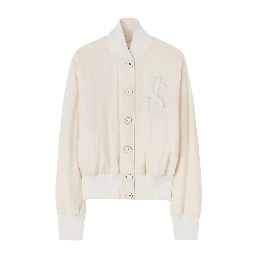 Jil Sander Women's Beige Padded Bomber Jacket