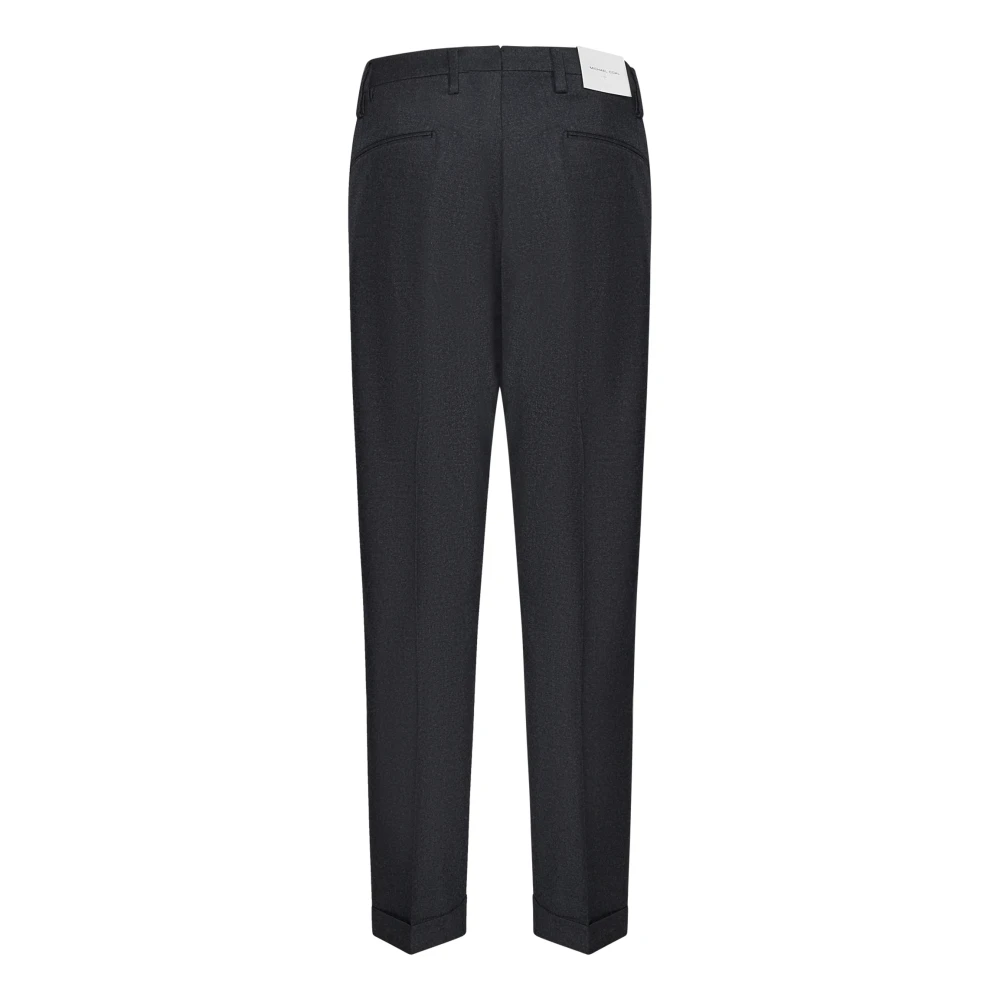 Michael Coal Grijze Slim-Fit Wollen Broek Gray Heren