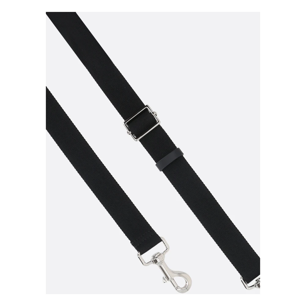 Valentino Garavani Zwarte leren crossbody tas met opvallende Vltn print Black Heren
