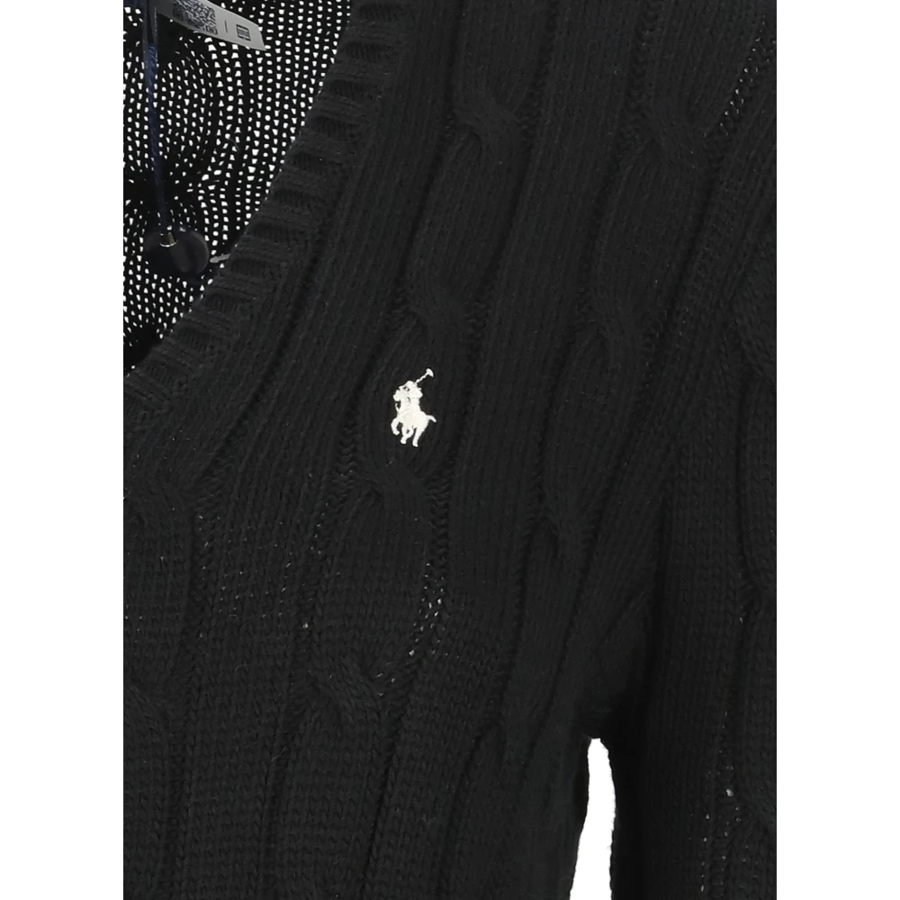 Ralph Lauren V-hals Knitwear Black Dames