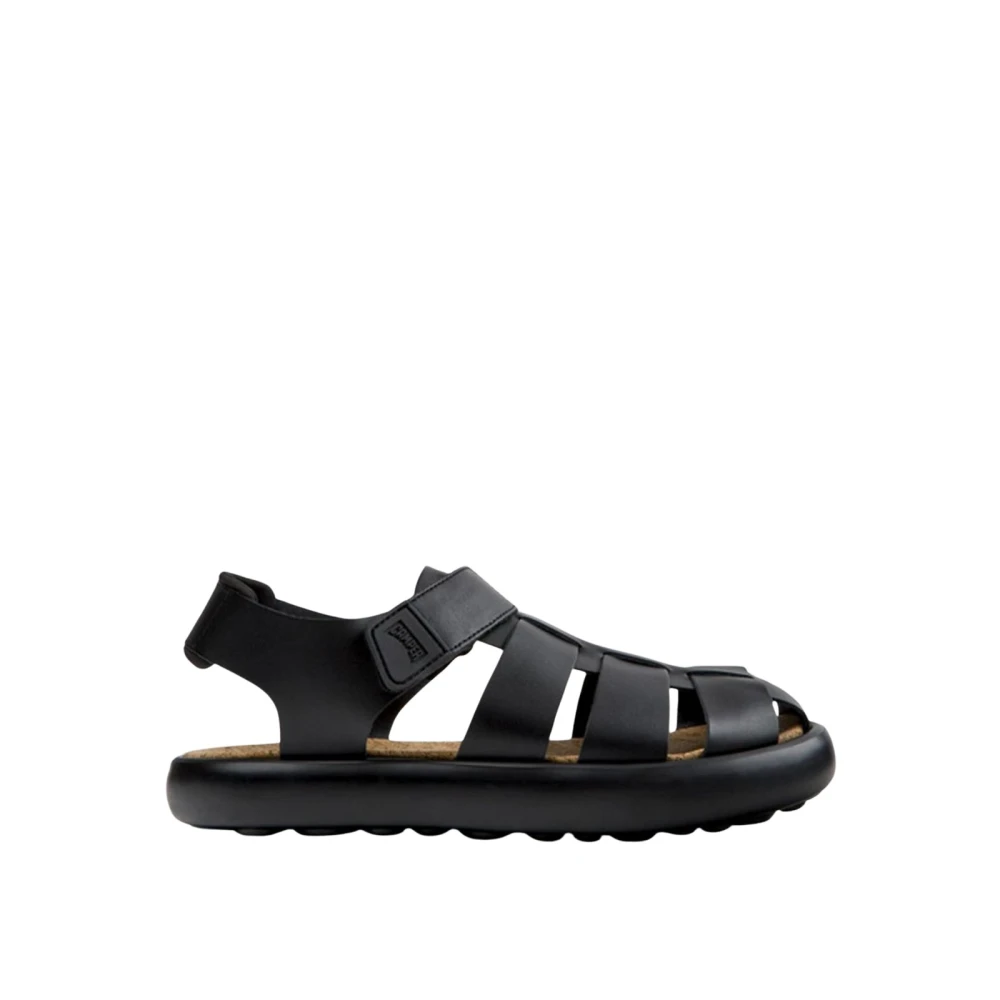 Camper Men's Black Leather Casual Sandals