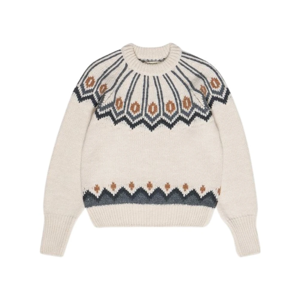 The New Society Fantasy Jacquard Sweater White Dames