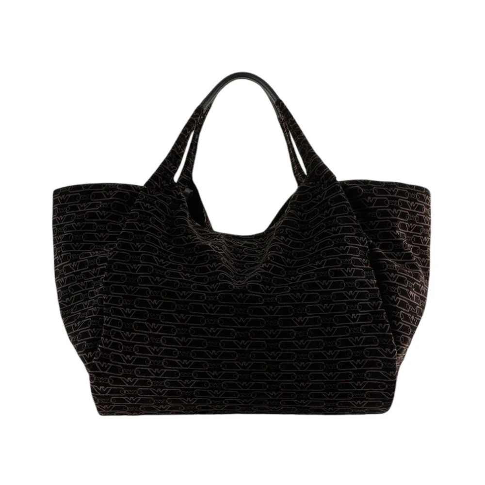 Emporio Armani Stijlvolle Leren Portemonnee Black Dames