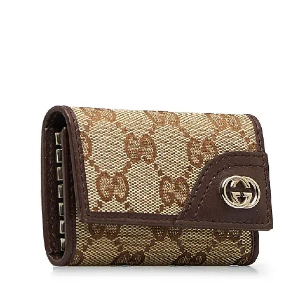 Gucci Vintage Pre-owned Canvas key-holders Brown Dames
