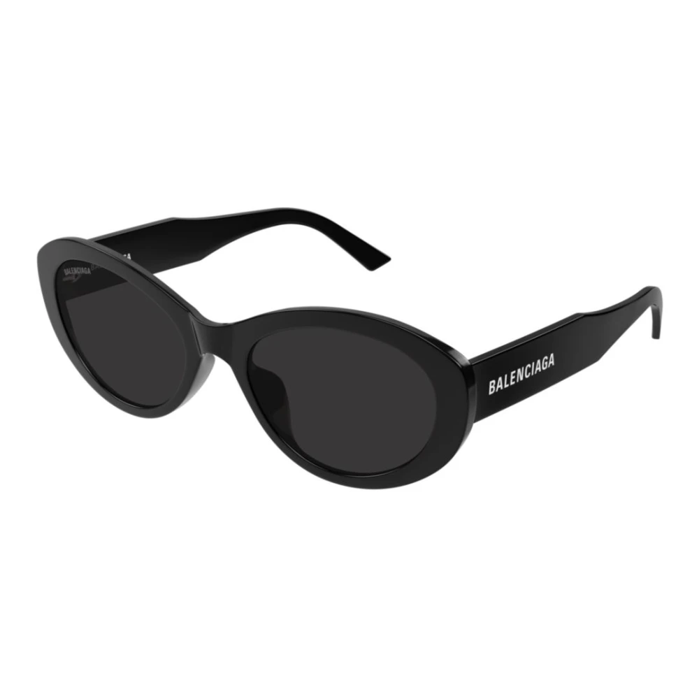 Balenciaga Unisex Black Oval Sunglasses - Sunglasses - 56 Mm - Accessories