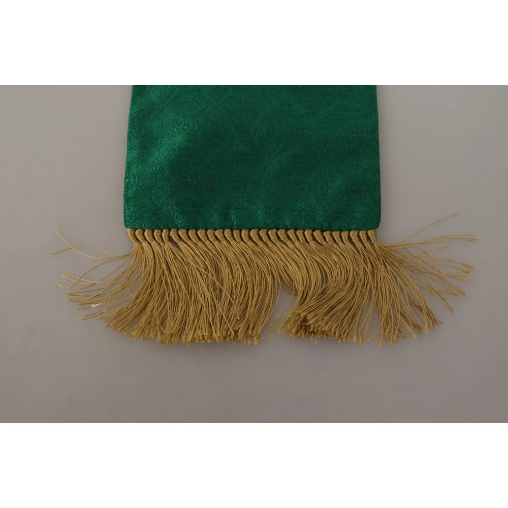 Dolce & Gabbana Luxe Groene Zijden Sjaal Green Heren