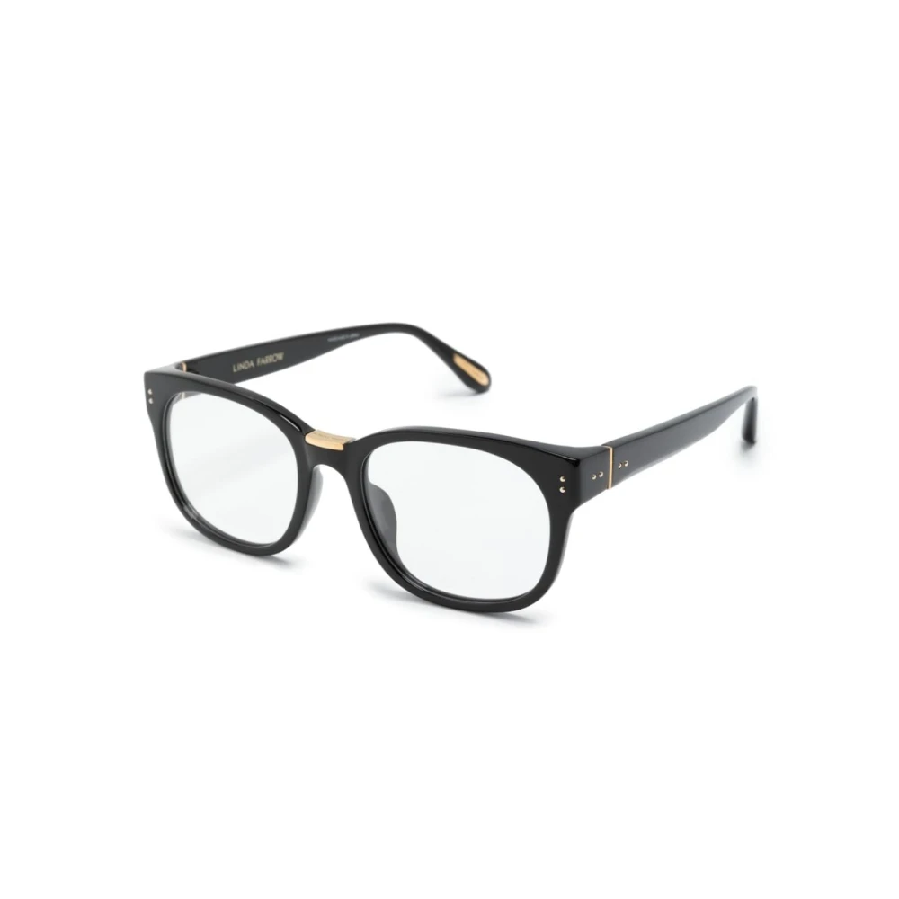Linda Farrow Zwarte optische bril veelzijdig en stijlvol Black Unisex