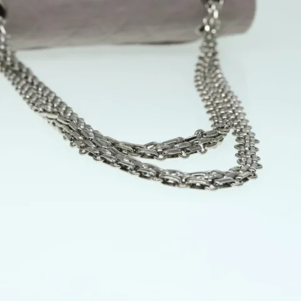 Chanel Vintage Pre-owned Cotton chanel-bags Gray Dames