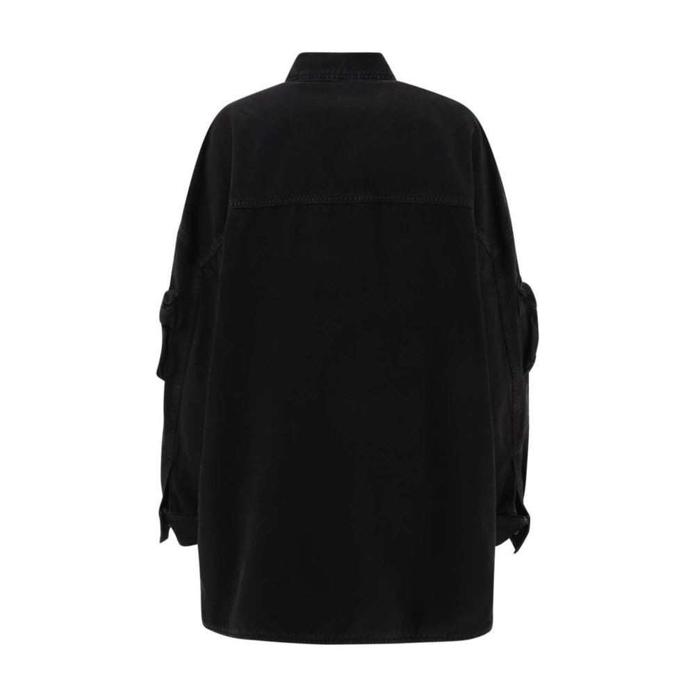 The Attico Zwarte Fern Short Coat Black Dames