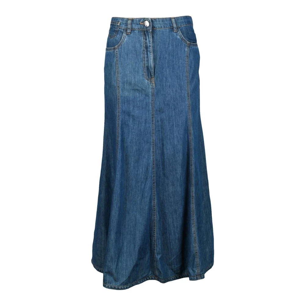 Marella Zeemeermin Stijl Lange Rok Blue Dames