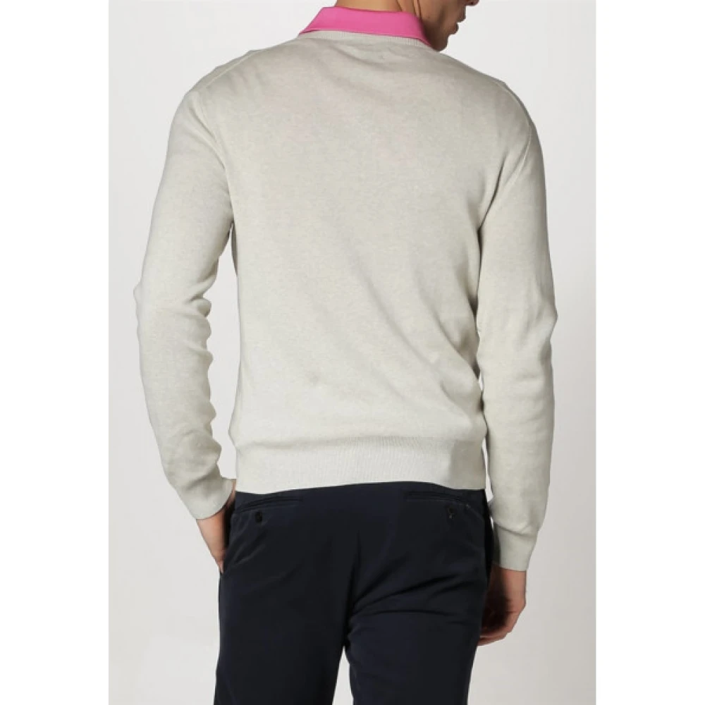 Polo Ralph Lauren V-hals Pima Katoen Trui Gray Dames