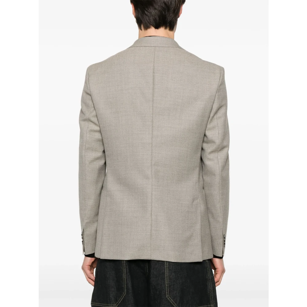 Hugo Boss Wollen blazer met 2 knopen Beige Heren