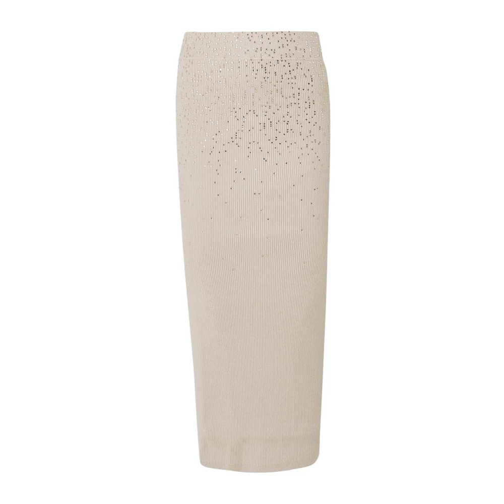 Liu Jo Beige Strass Lange Rok Beige Dames