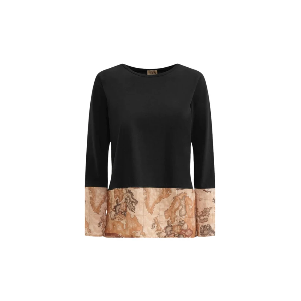 Alviero Martini 1a Classe Lange mouw T-shirt Black Dames