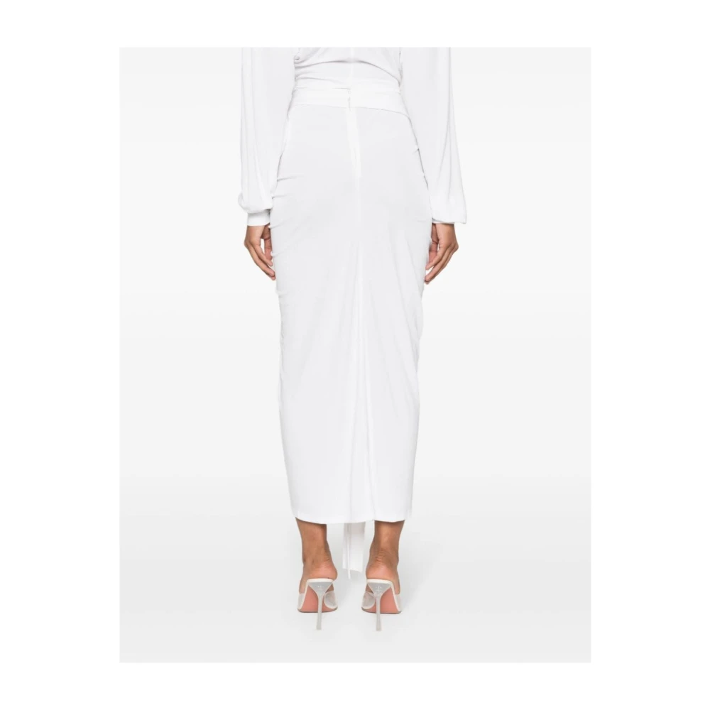 Christopher Esber Witte Split Midi Rok White Dames