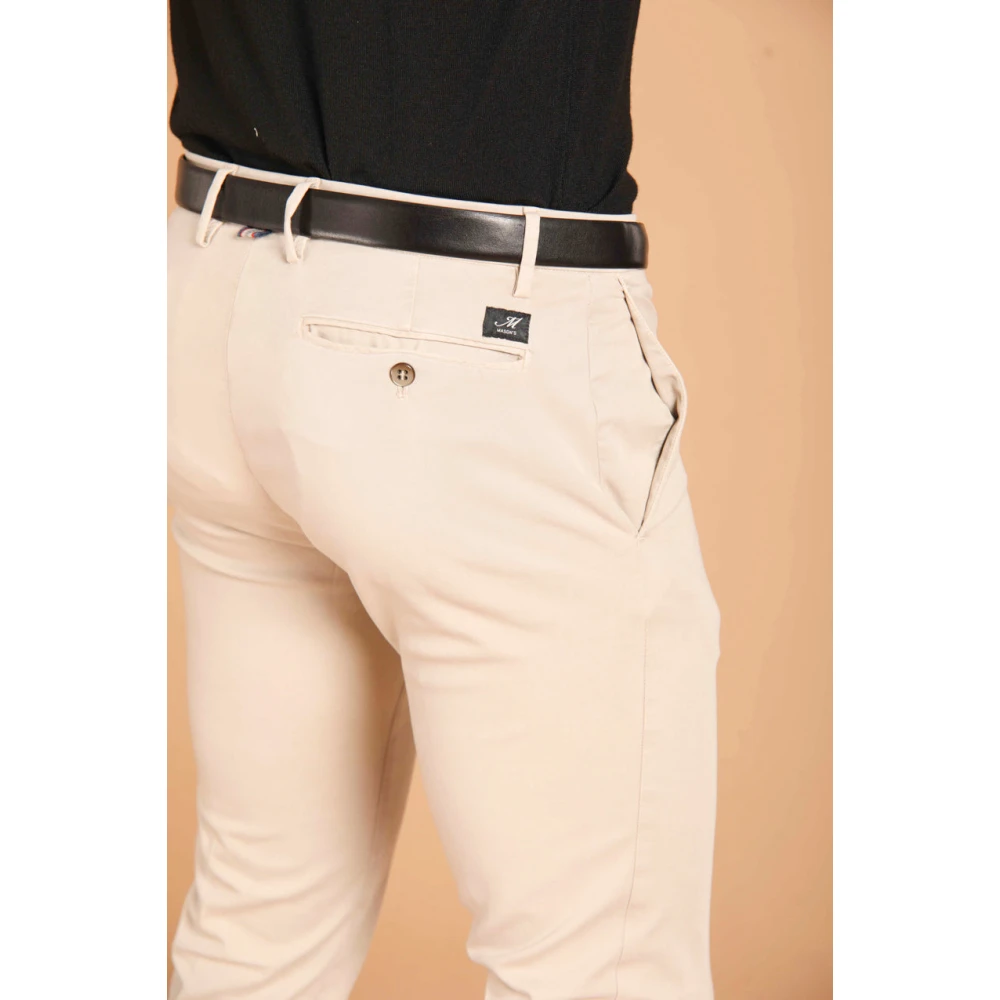 Mason's Gabardine Stretch Chino Broek Regular Fit Beige Heren